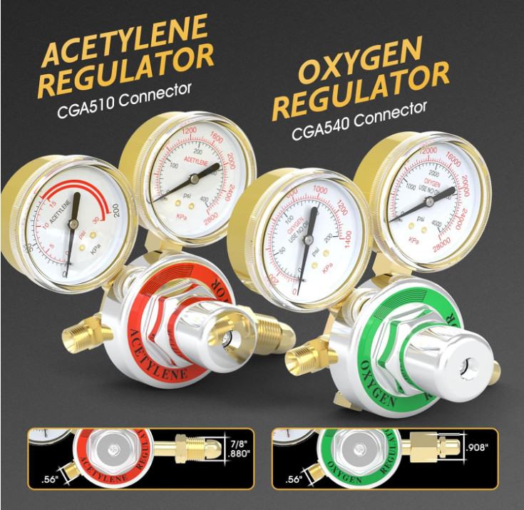 Antorcha Para Soldar Acetileno Y Oxígeno Mangueras Flexibles 5 Puntas Soldadura