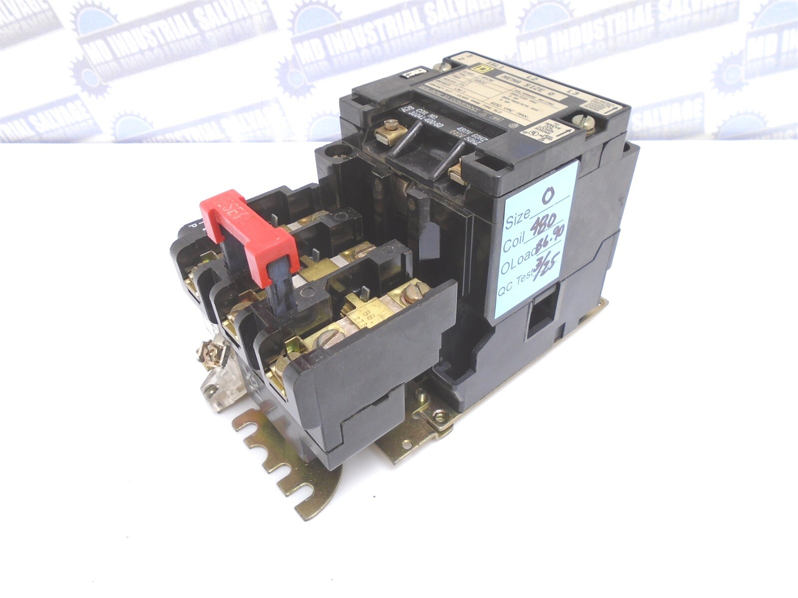 SQUARE-D - 8536-SBO2 SB02 - SZ 0 MOTOR STARTER 3HP/5HP Coil 480V 18A 600V TESTED