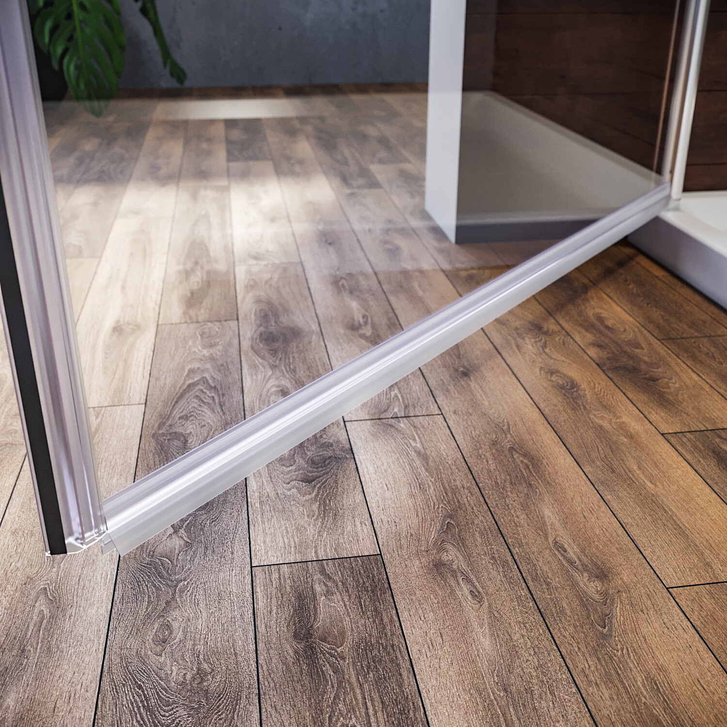 2 Pack 36" Glass Door Seal Strip Weatherproof Shower Door Sweep For 3/8" Glass