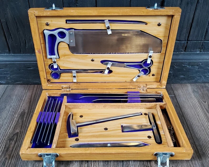 Post Mortem Kit, Vintage Style Medical, Embalming, Oddities, Curiosities