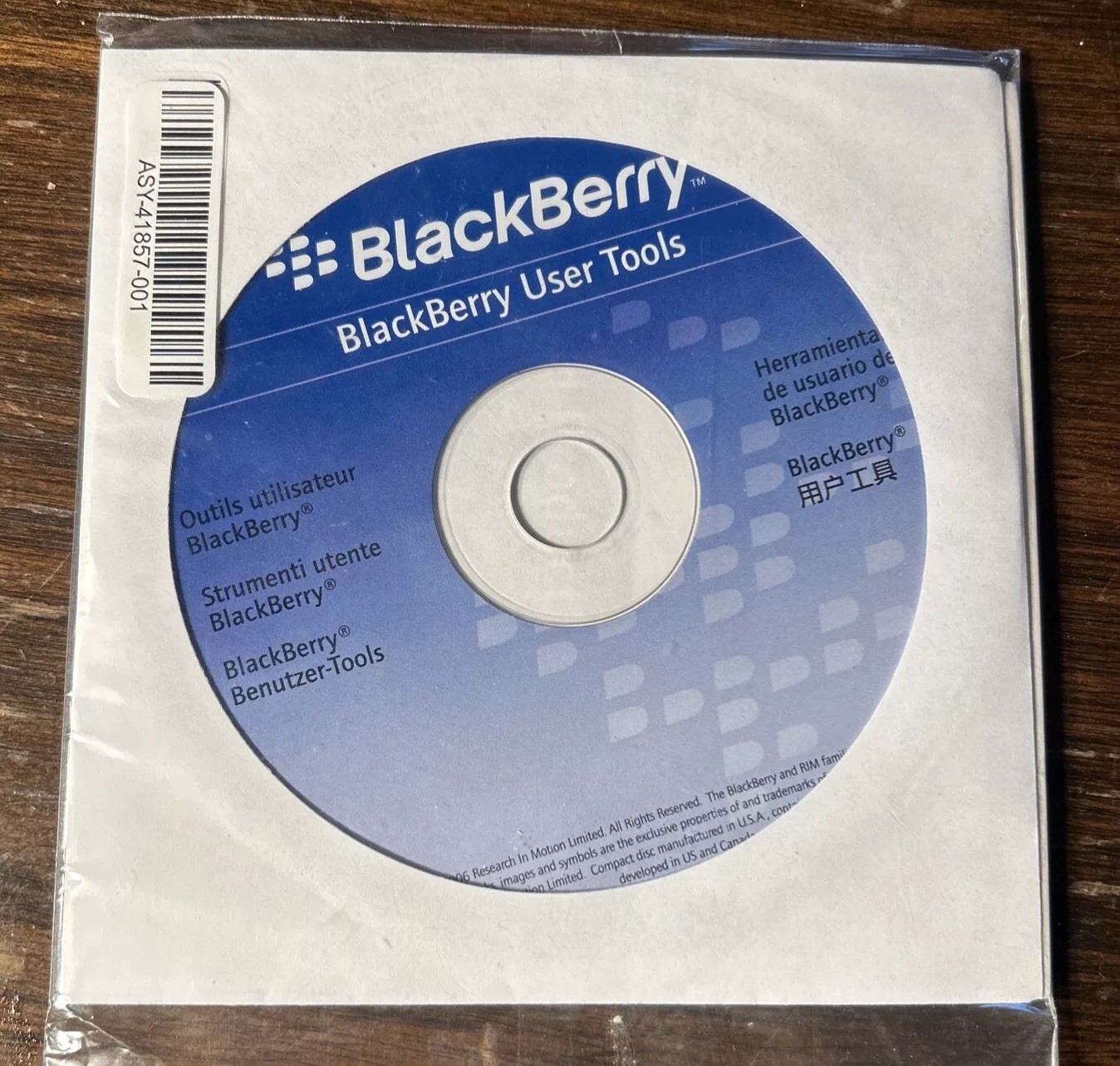Blackberry User Tools Software Windows Computer PC CD-ROM 2006 Disc & Manual New