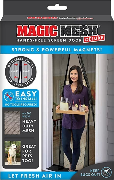 Magic Mesh Deluxe Hands Free Magnetic Screen Door 39"x83" - Black (MM011124)