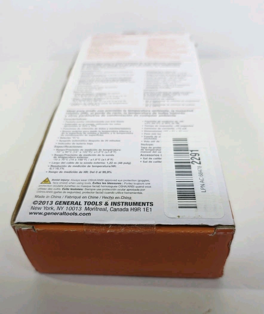 General Temperature Humidity Meter Brand New Sealed EP8710 (T)