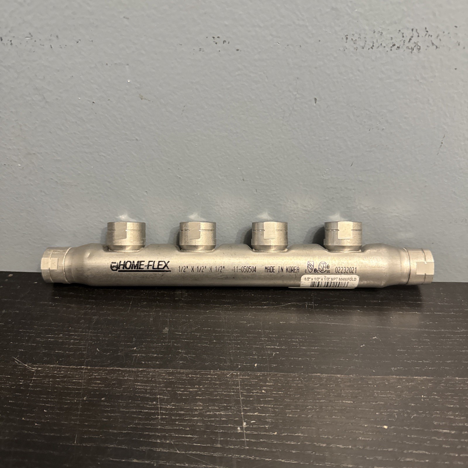 HOMEFLEX Gas Manifold Stainless Steel 1/2 Inch CSST FIPT Natural Propane Pipe