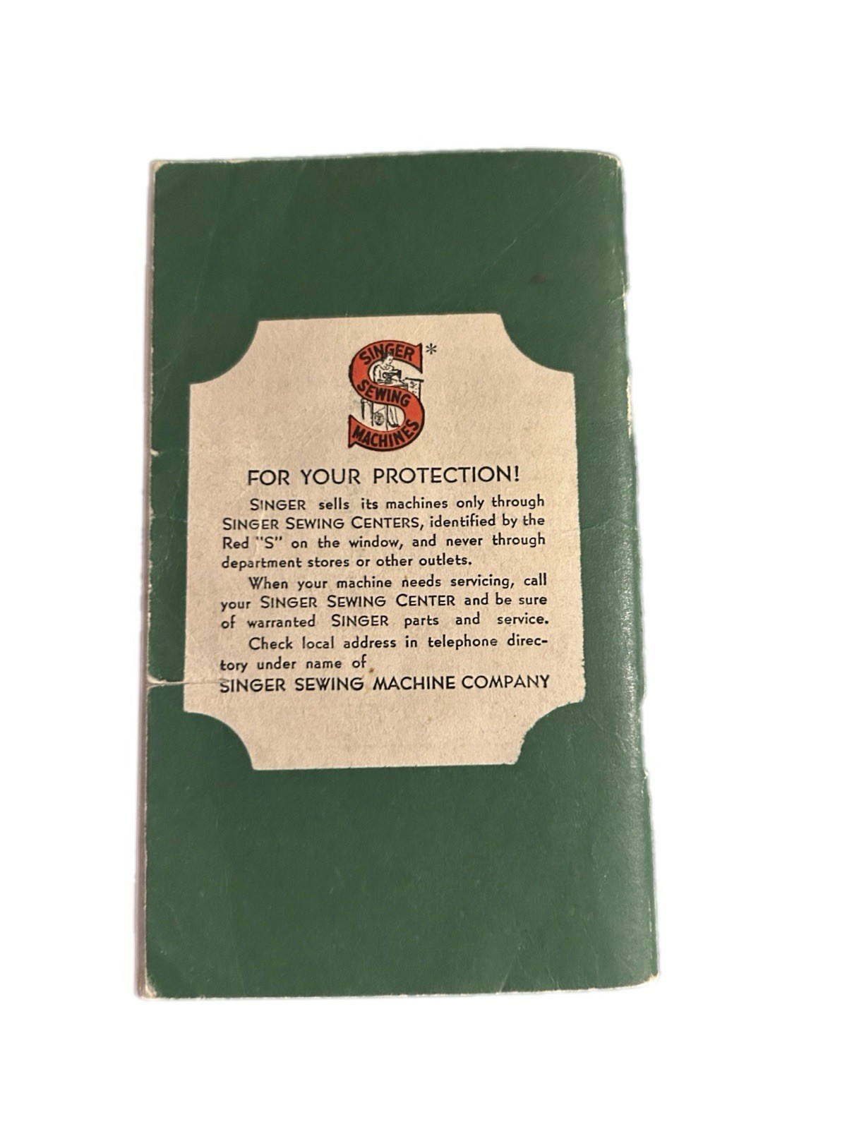 Singer 201-2 Electric Sewing Machine Owner's Manual Instruction Booklet