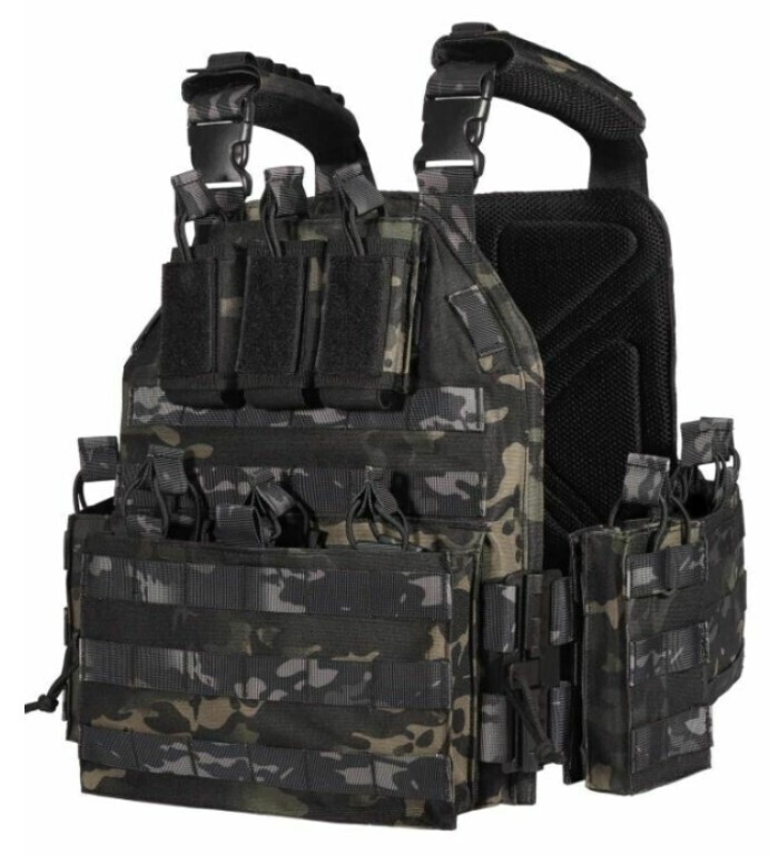 Urban Assault Ghost Camo Tactical Vest Plate Carrier With Level III Armor Plates