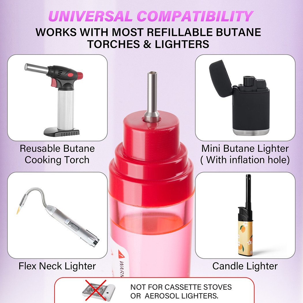 5Pack 18ml Each Premium Butane Gas Fuel Refill For Lighter/Torch Total 90ml