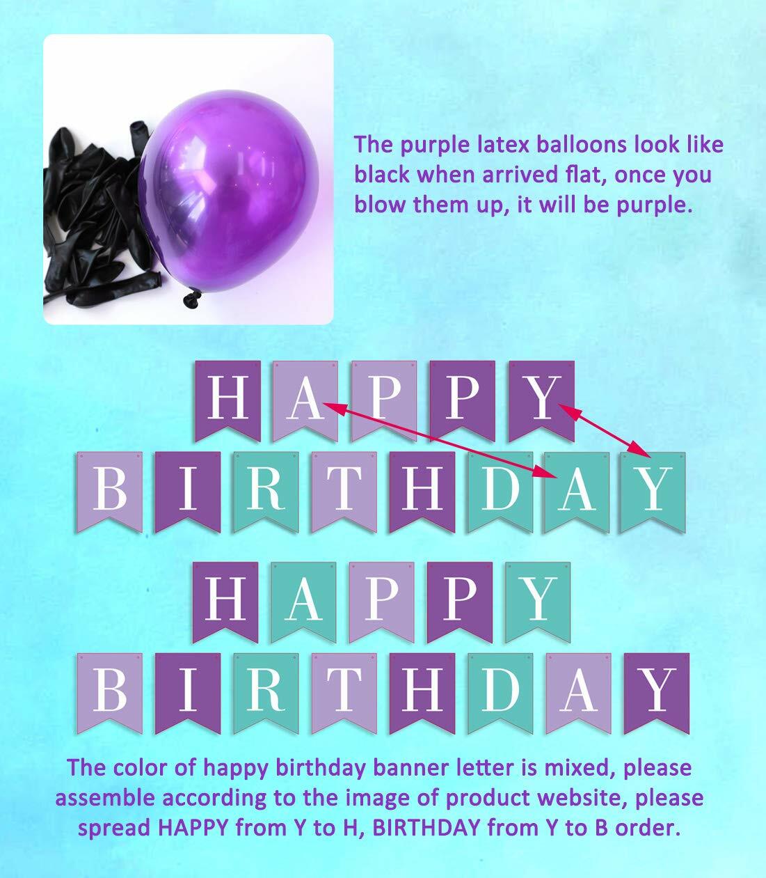 Bipra Mermaid Party Supplies & Party Decorations for Girls Birthday party