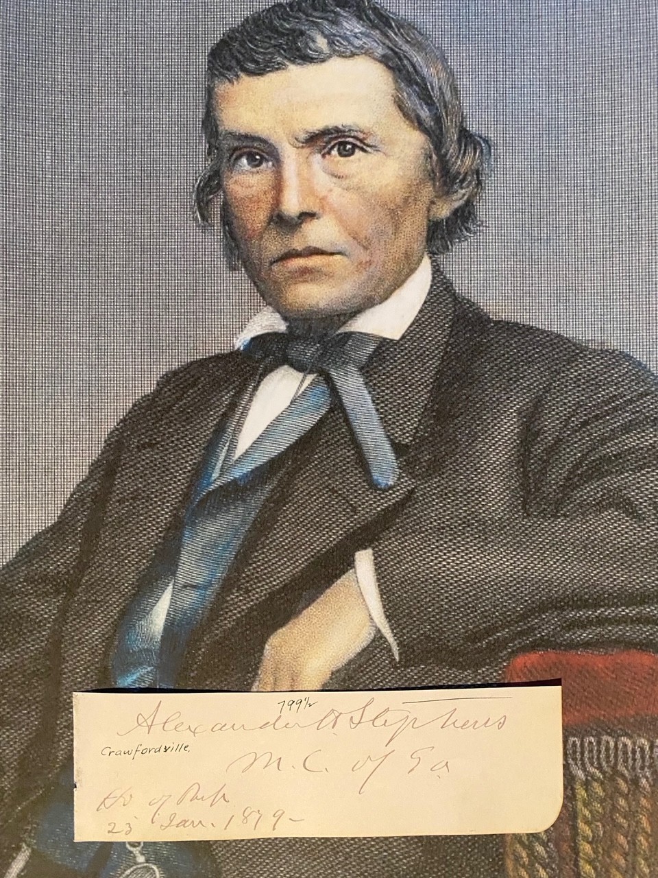 Confederate Vice President Alexander H. Stephens & Col. Mills Signatures