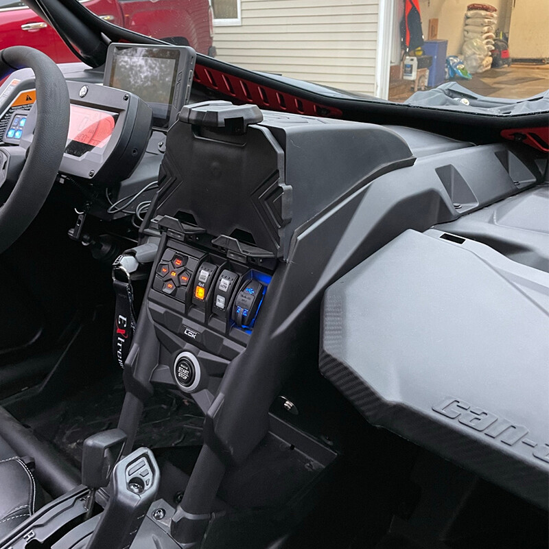 KEMIMOTO Tablet Electronic Device Holder w/ Storage For Can Am Maverick X3 Max