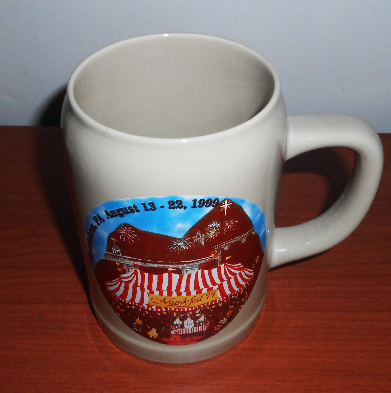 MUSIKFEST BETHLEHEM PA 1999 CERAMIC BEER STEIN MUG GERMANY + 3 PINS NEW