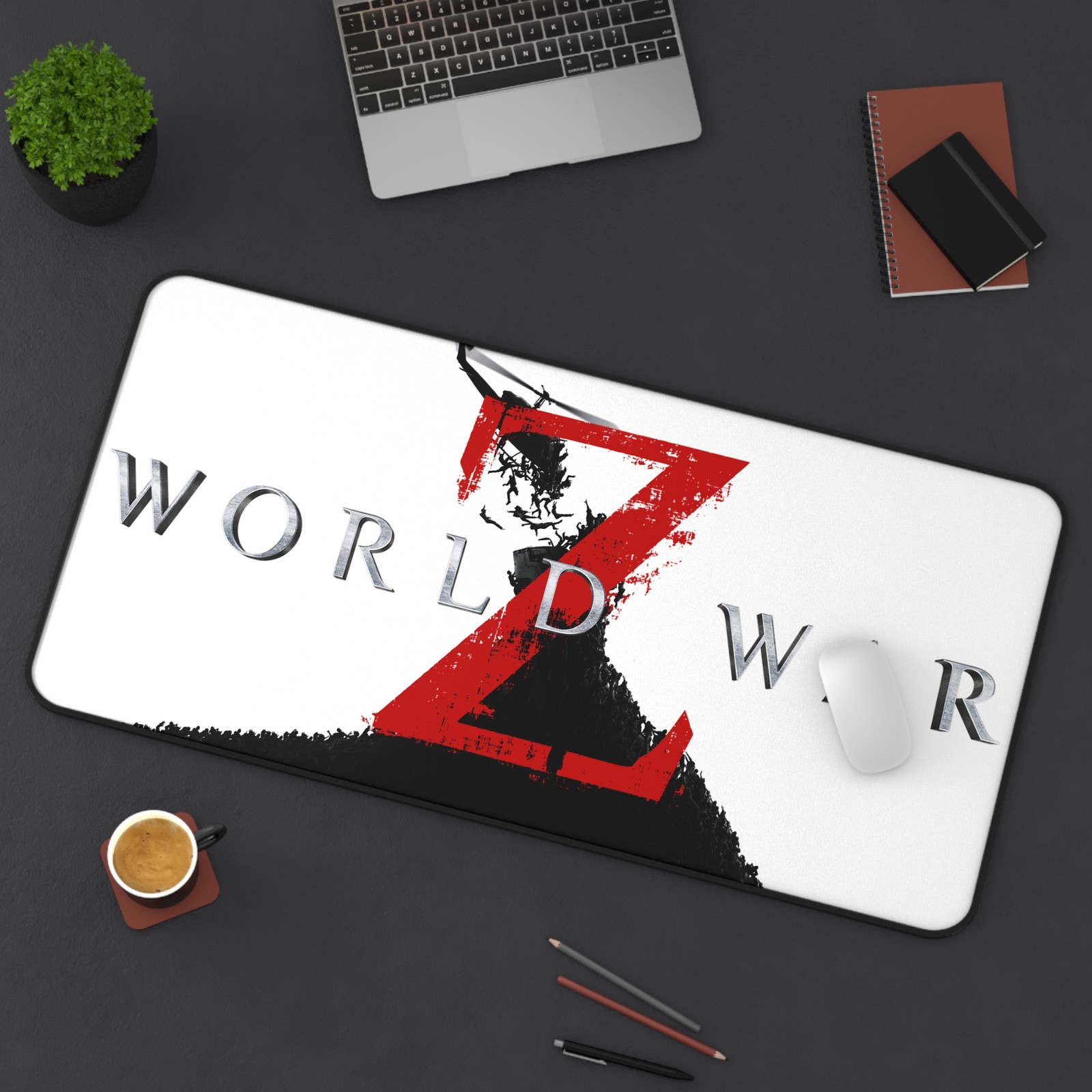 World War Z - Zombies Movie Lover Fan Art - Desk Mat Gaming Mouse Pad