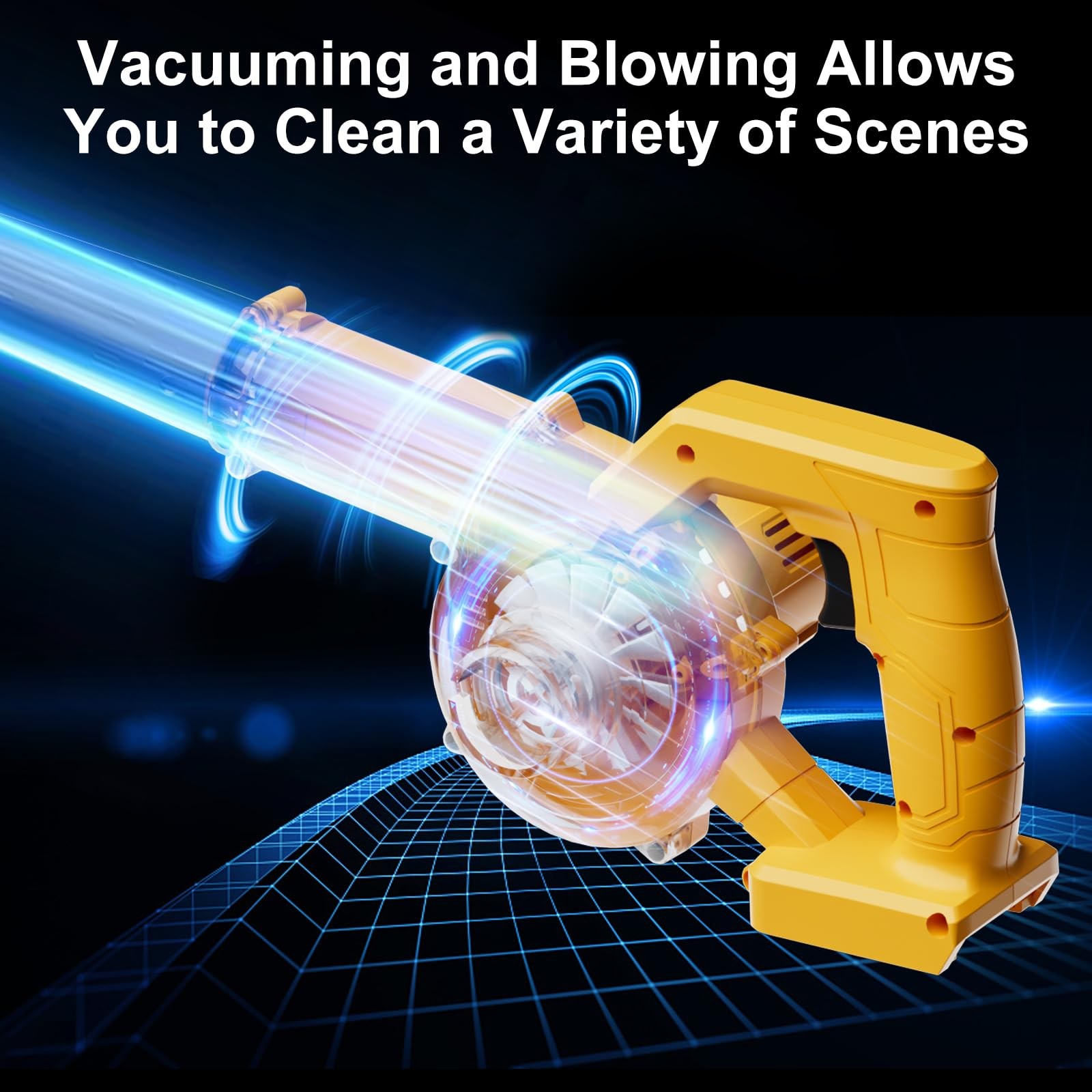 Cordless Leaf Blower for Dewalt 20V Max Battery(No Battery), Electric Yellow