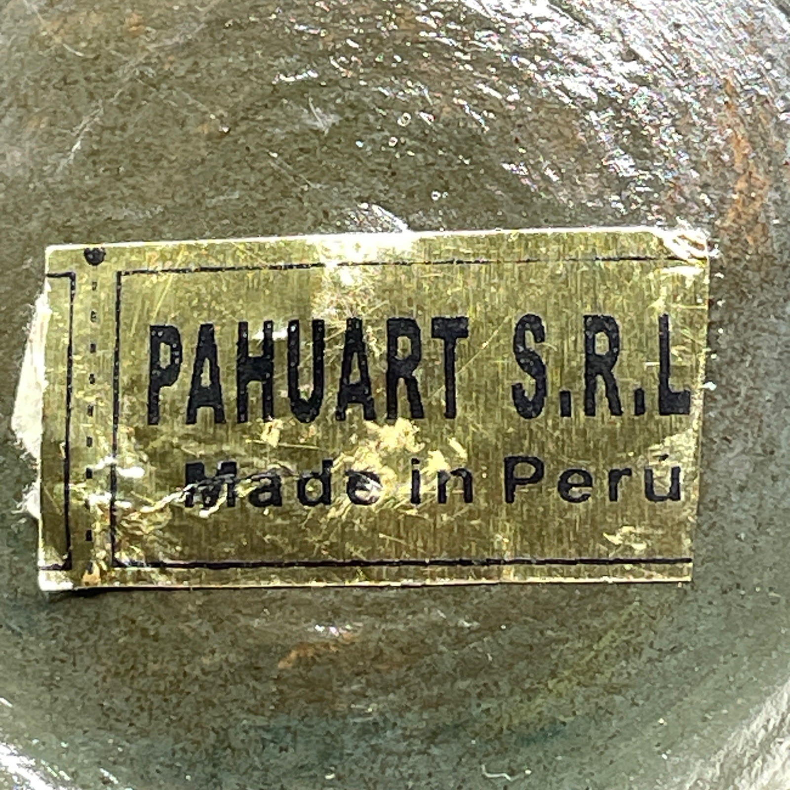 Hand Painted Folk Art Small Pottery Vase Peru Pahuart S.R.L. Signed Morit READ