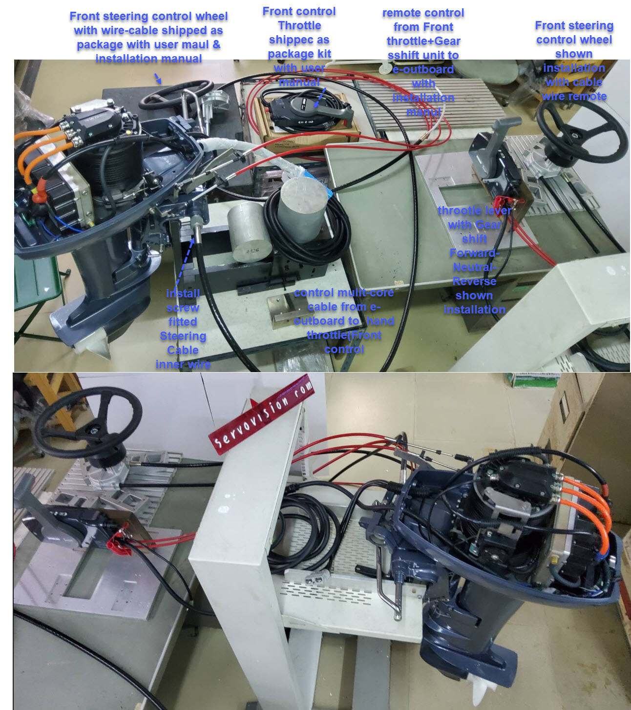 electric outboard Front Remote 15HP,72V_Peak30Kw_waterCool kit,customized, FedEx