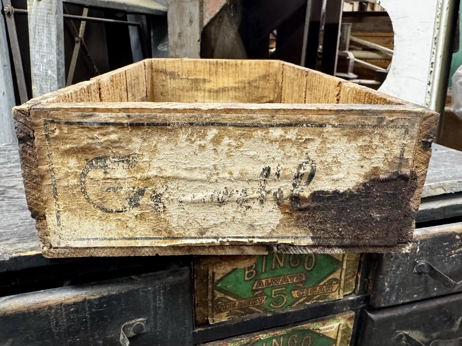 Vintage Lewis Bolt & Nut Company, Farm Assortment Wood Crate Minneapolis Minn