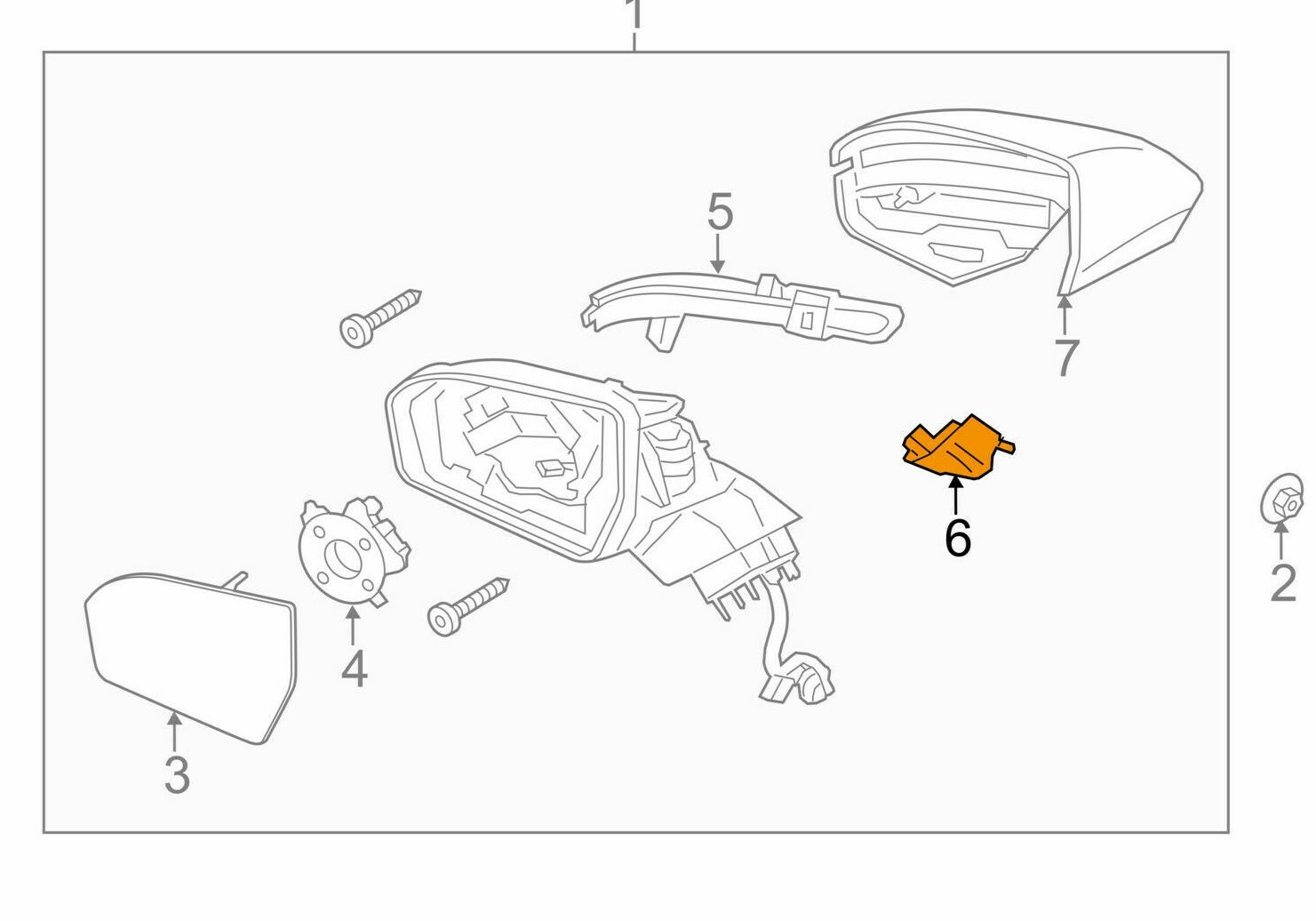 Genuine Ford RIGHT Mirror Puddle Lamp EJ7Z-13B374-B Lincoln Models *BRAND NEW*