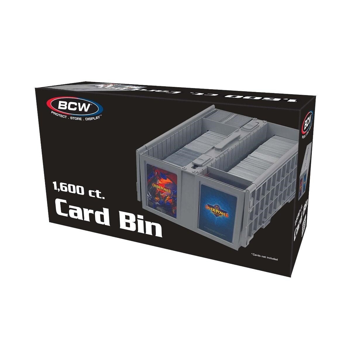 BCW Plastic Cards Box Bin For Trading Gaming Sport Toploader Magnet Safe Storage