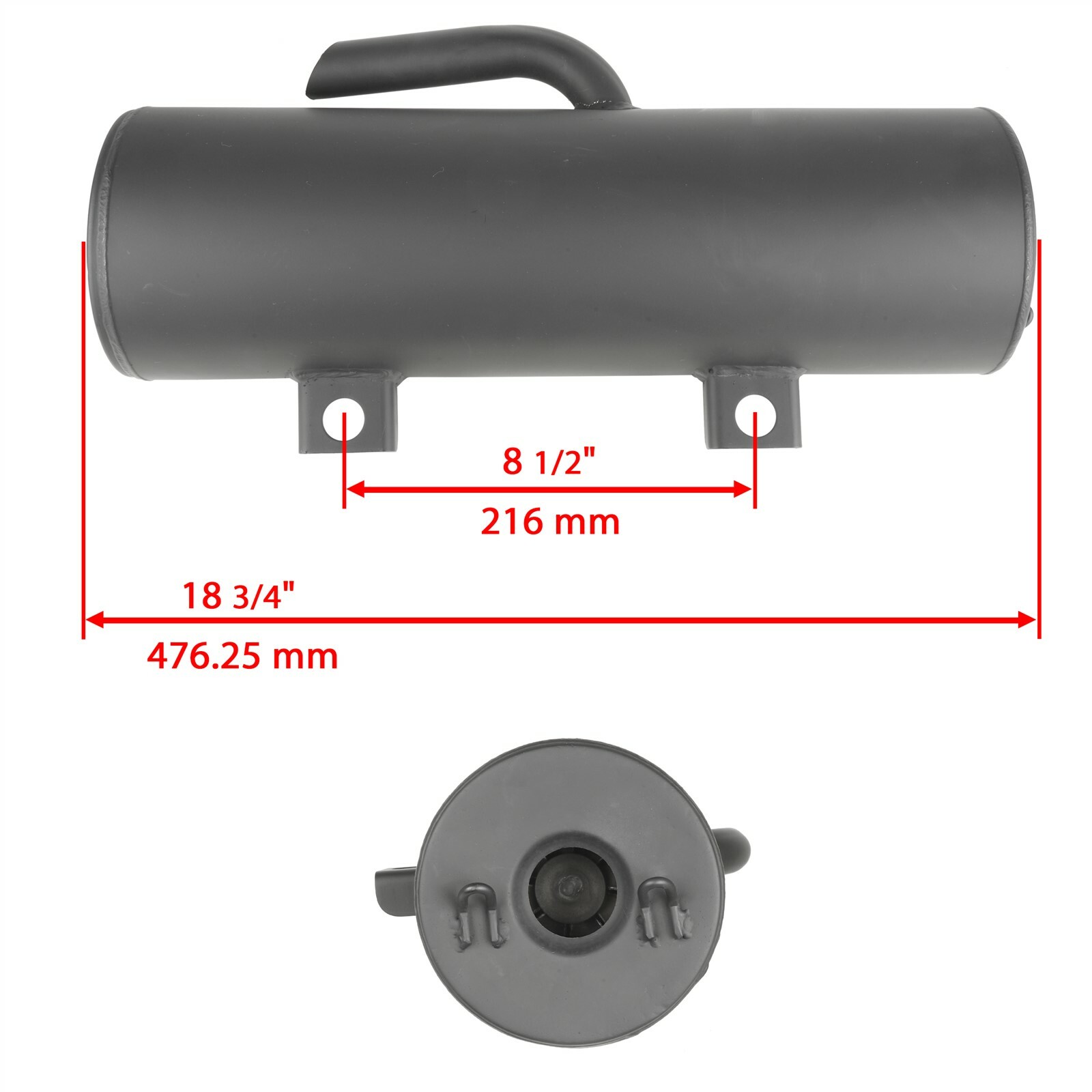 Complete Exhaust Muffler w/ Gasket for Polaris Ranger 700 4x4 6x6 EFI 2006-2009