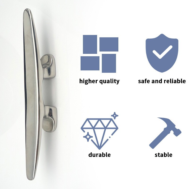 10 Inch 316 Stainless Steel Mooring Cleat Mooring Anchor Deck Cleat for Boat [