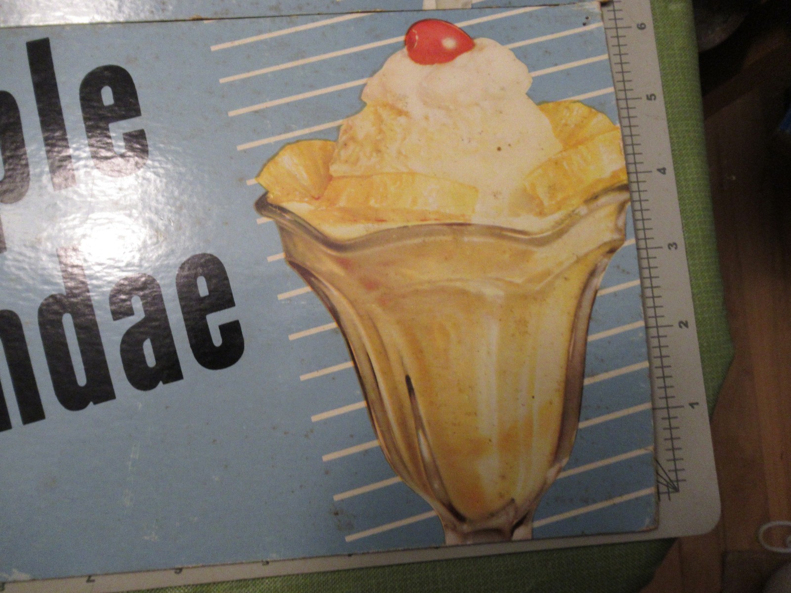 Marigold Rich Ice Cream Cardboard Advertising