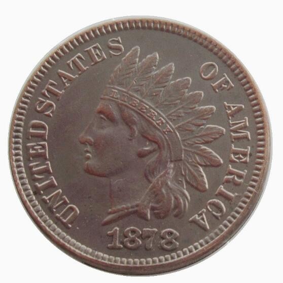 1878 Indian Head Cent Penny, Gorgeous RED, Superb