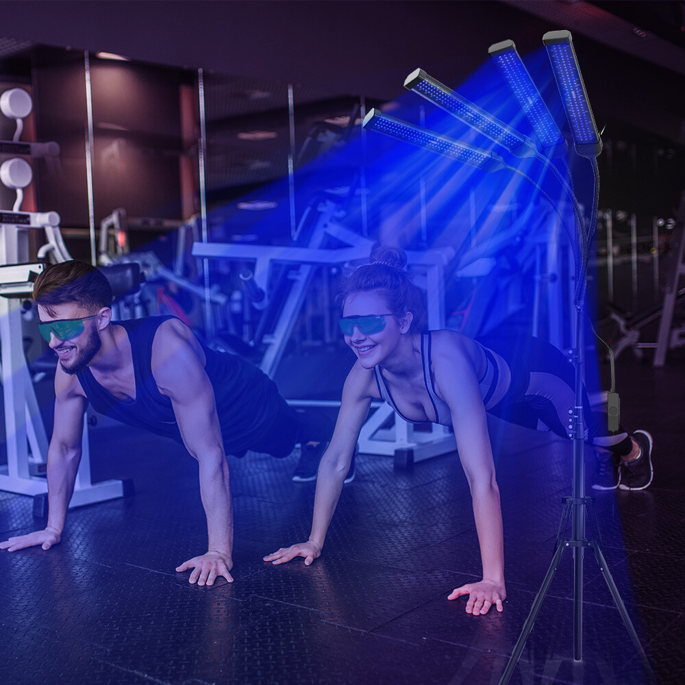 UV Tanning Lamp Facial Body Nature Bronzer Self-Tanner Light 432LED With Goggles