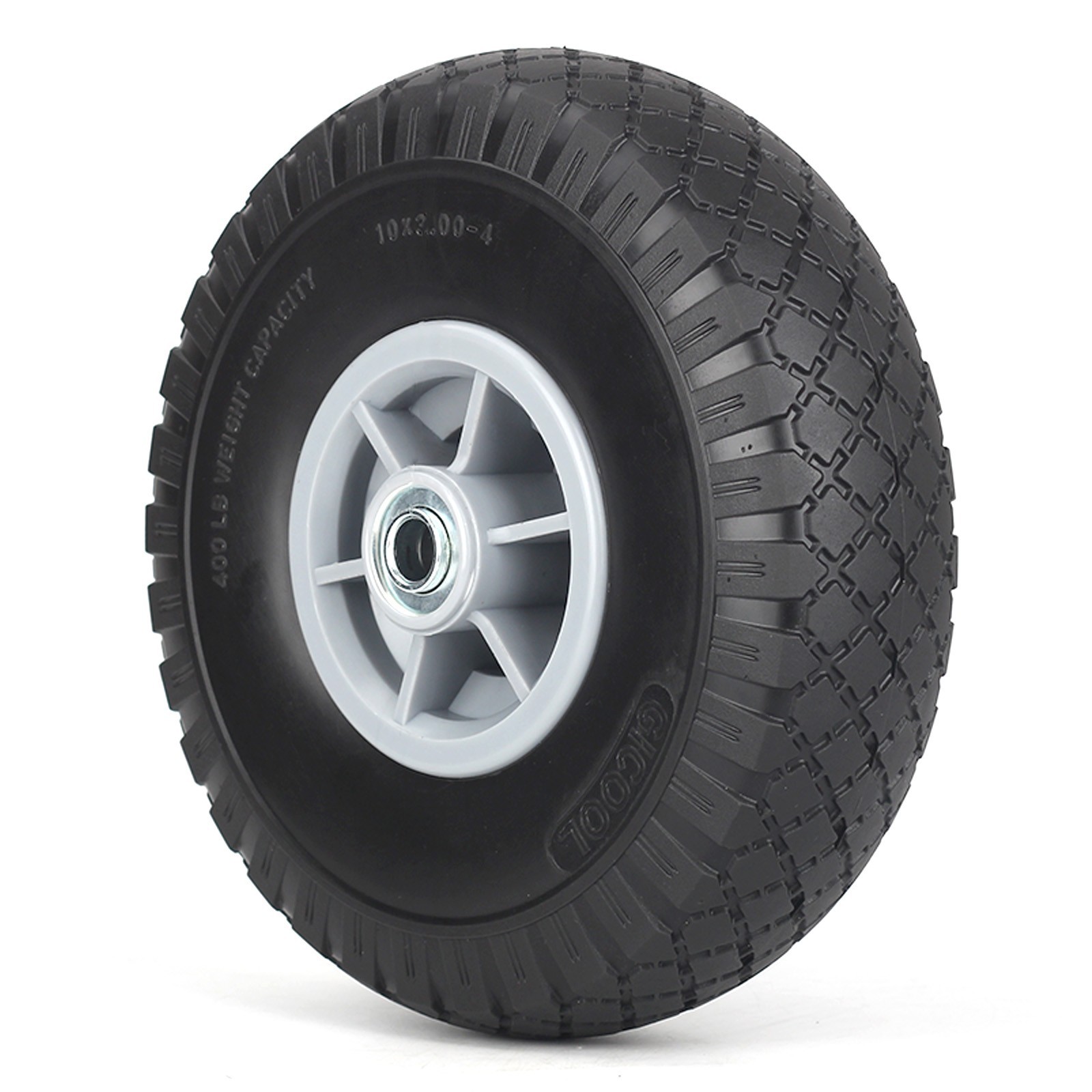 2 Pack 10 x 3.00-4 Flat Free Tire & Wheel for Cosco Hand Trucks Trolley Carts