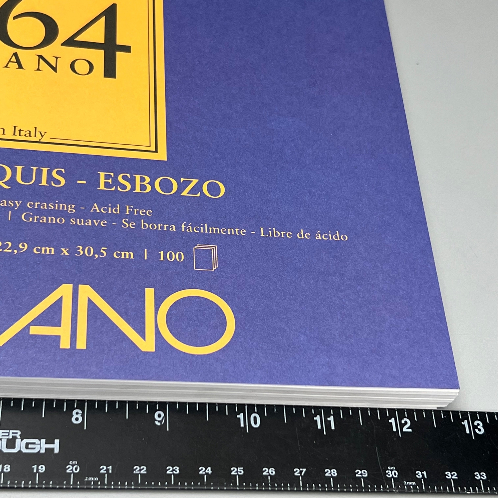 FABRIANO (5 PACK) I264 Sketch Paper Pads 9" x 12" ITALY 100 Sheets (500 TOTAL) W