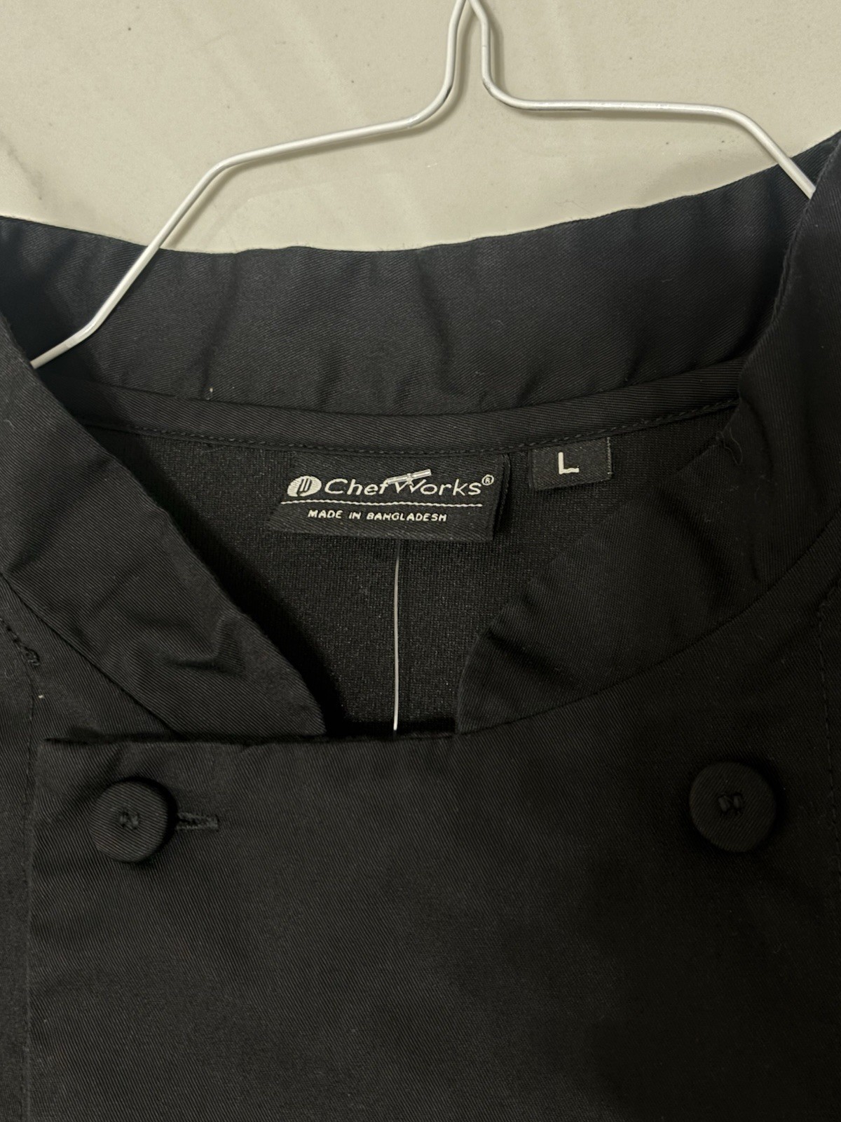 Chef Works Black Vented Short Sleeve Chef Jacket Shirt Unisex L