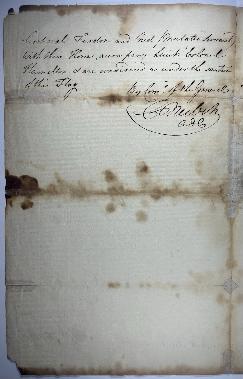 1781 "Flag of Truce" Letter to Begin Surrender Negotiations w/ Nathanael Greene