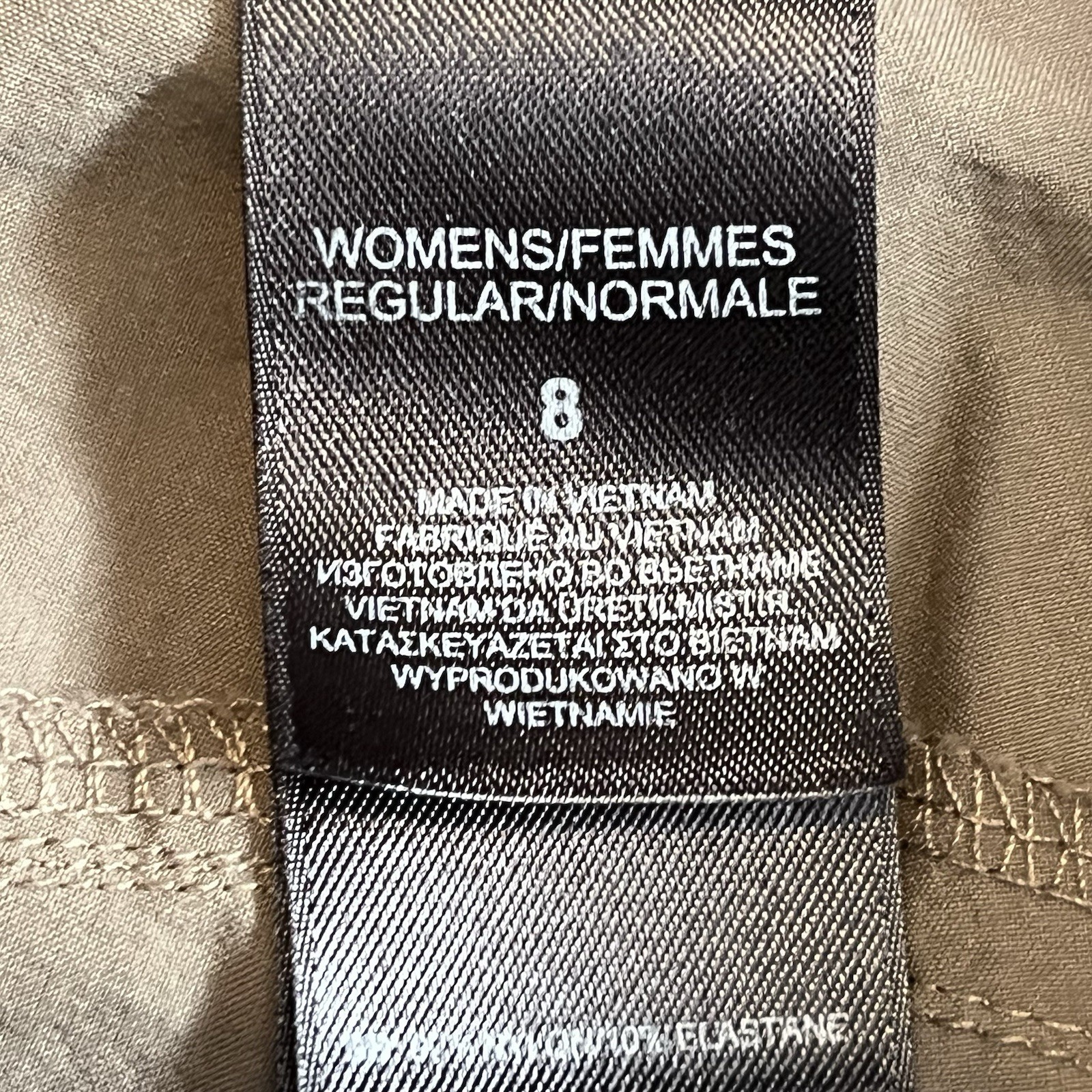 North Face Bermuda Hiking Shorts Womens Size 8 Brown Nylon Stretch Pockets