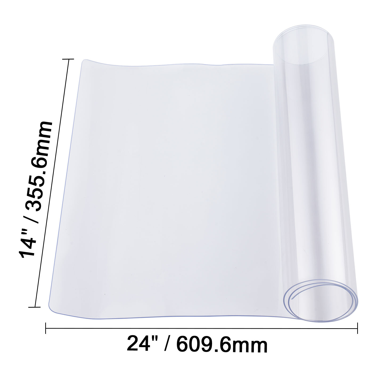 VEVOR PVC Table Protector 14x24-42x96 Inch Clear Plastic Desk Protector 1.5/2mm