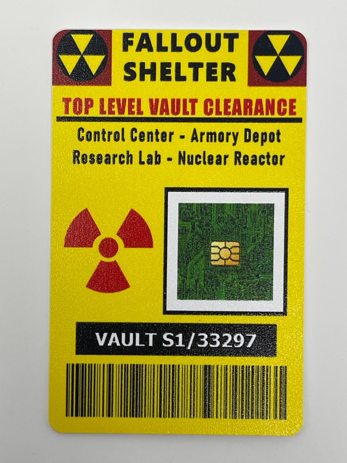 Atomic Bomb Shelter ID Cards Top Secret ID Badge Bunker Vault Clearance Safety