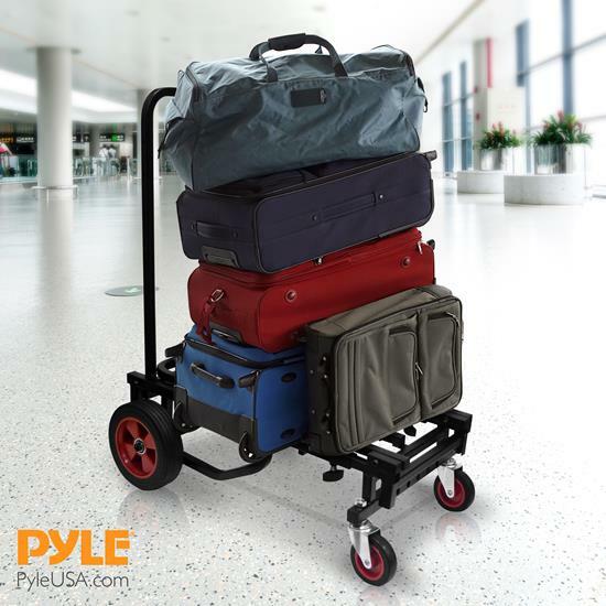 Pyle PKEQ48 Heavy Duty Compact Folding Adjustable Hand Truck/Dolly/Platform Cart