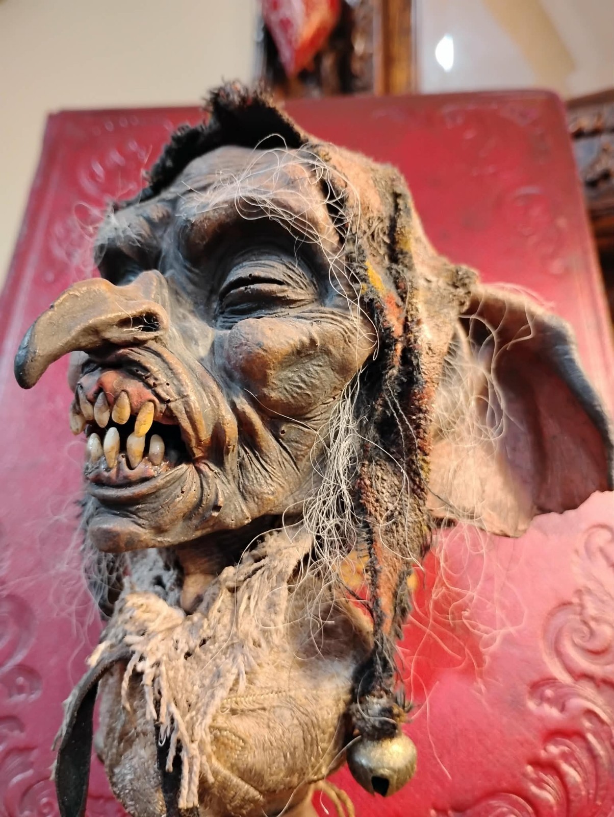 Goblin Mummified Severed Head Handmade Sculpture by Spanish Artist Moise Espina