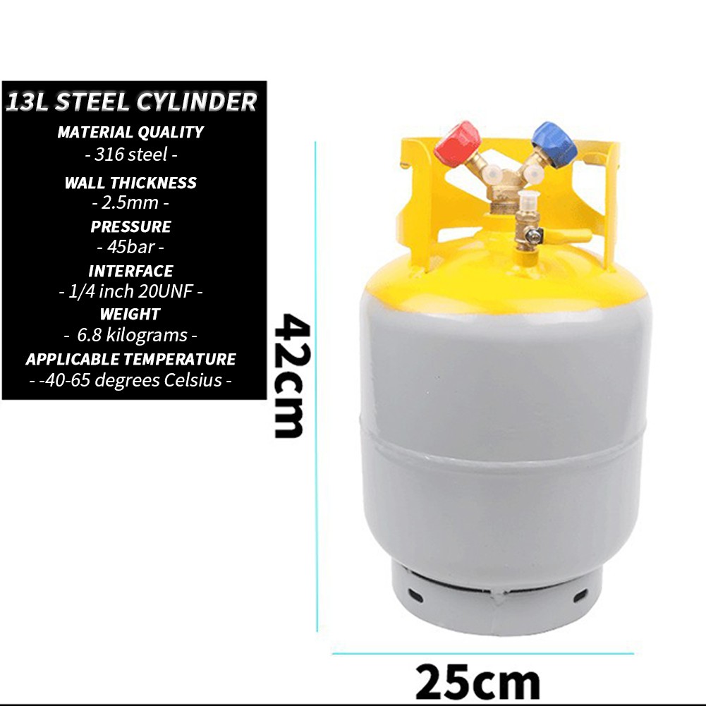 Refrigerant Recovery Reclaim 30lb Cylinder Tank 400PSI Liquid Rated Y Valve