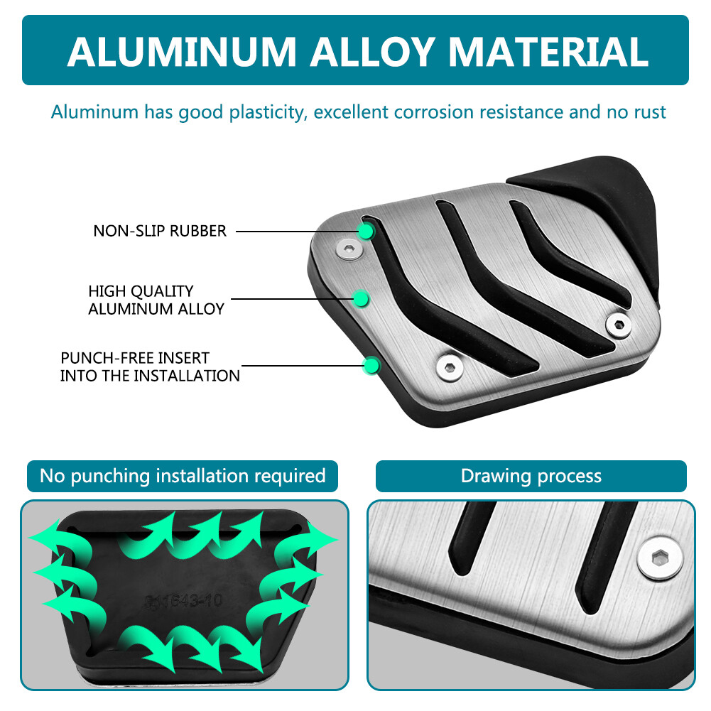 2Pcs Foot Gas Brake Pedals Cover Kit For BMW 1/2/3/4/5/6/7/8 Series X1 X3 X5