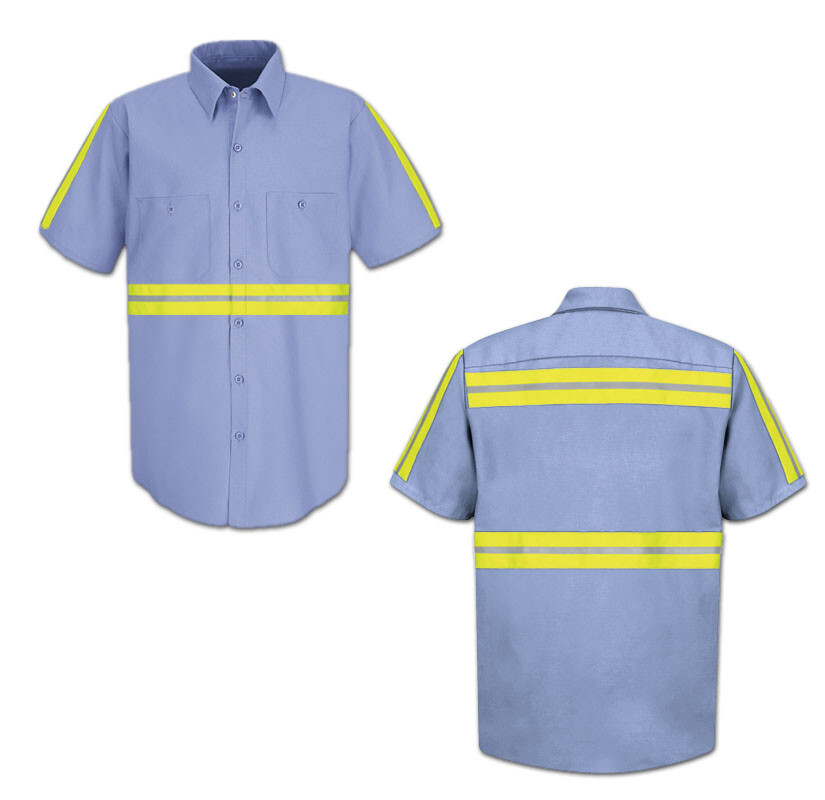 Red Kap Enhanced Visibility Hi Vis Reflective Safety Work Shirt