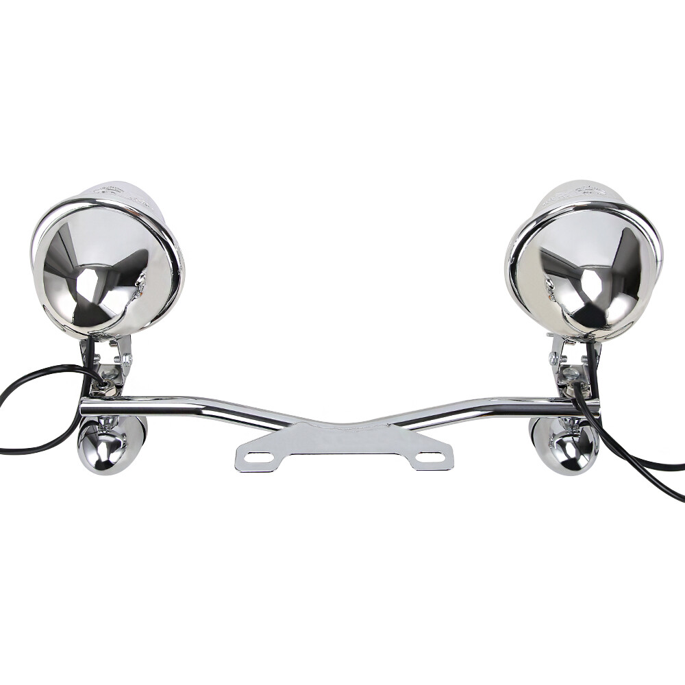 Passing Turn Signals Fog Spot Lights Bar Bracket For Harley Softail FatBoy FLSTF