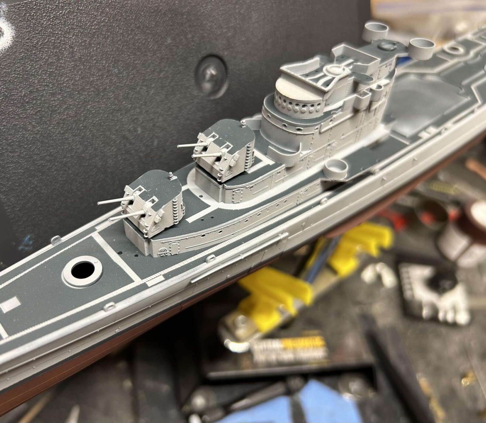 1/350 3D printed 5in Replacement Guns 8pc set for Very Fire Atlanta model kit