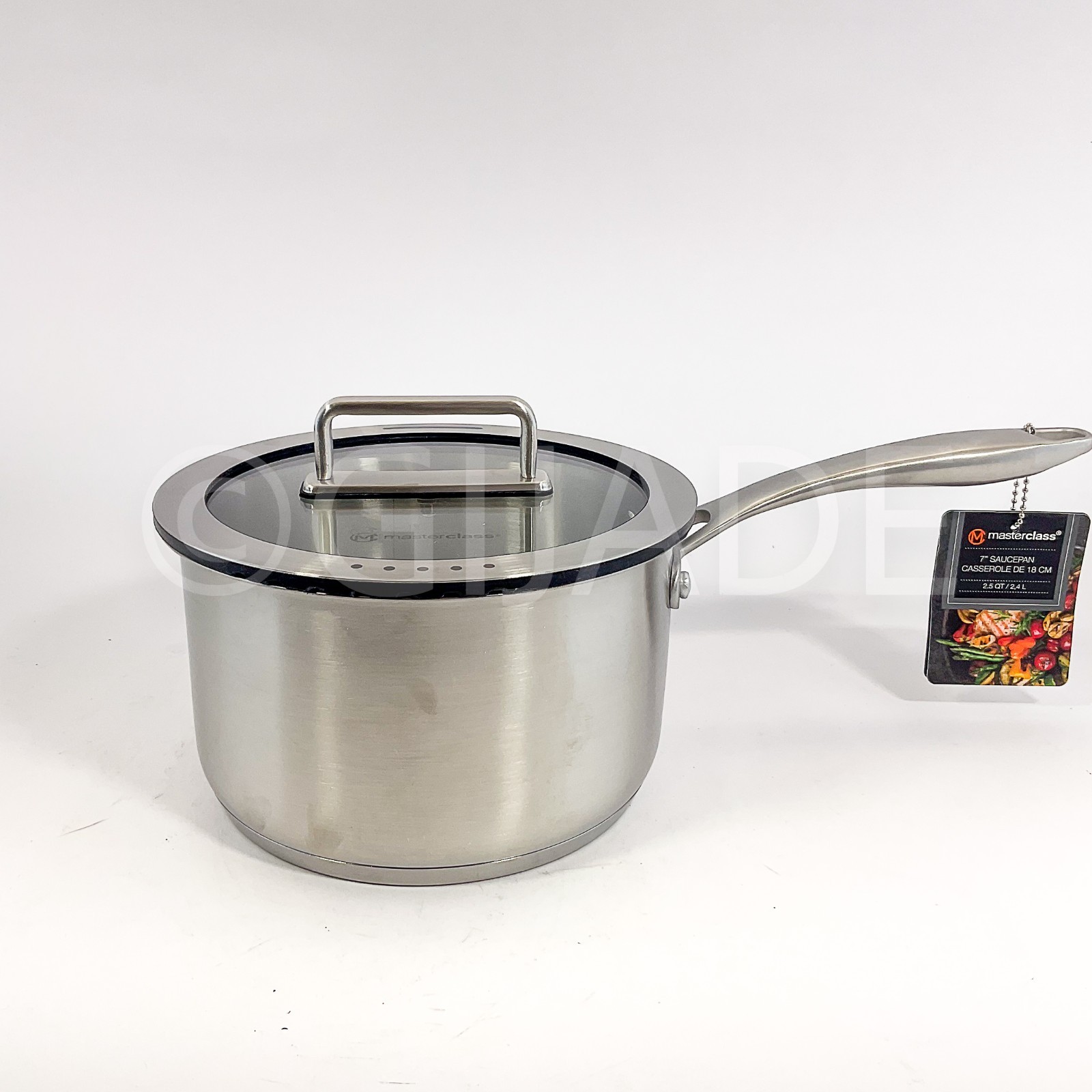 Masterclass Cookware Stainless Steel 2.5-qt 7" Saucepan Dented New