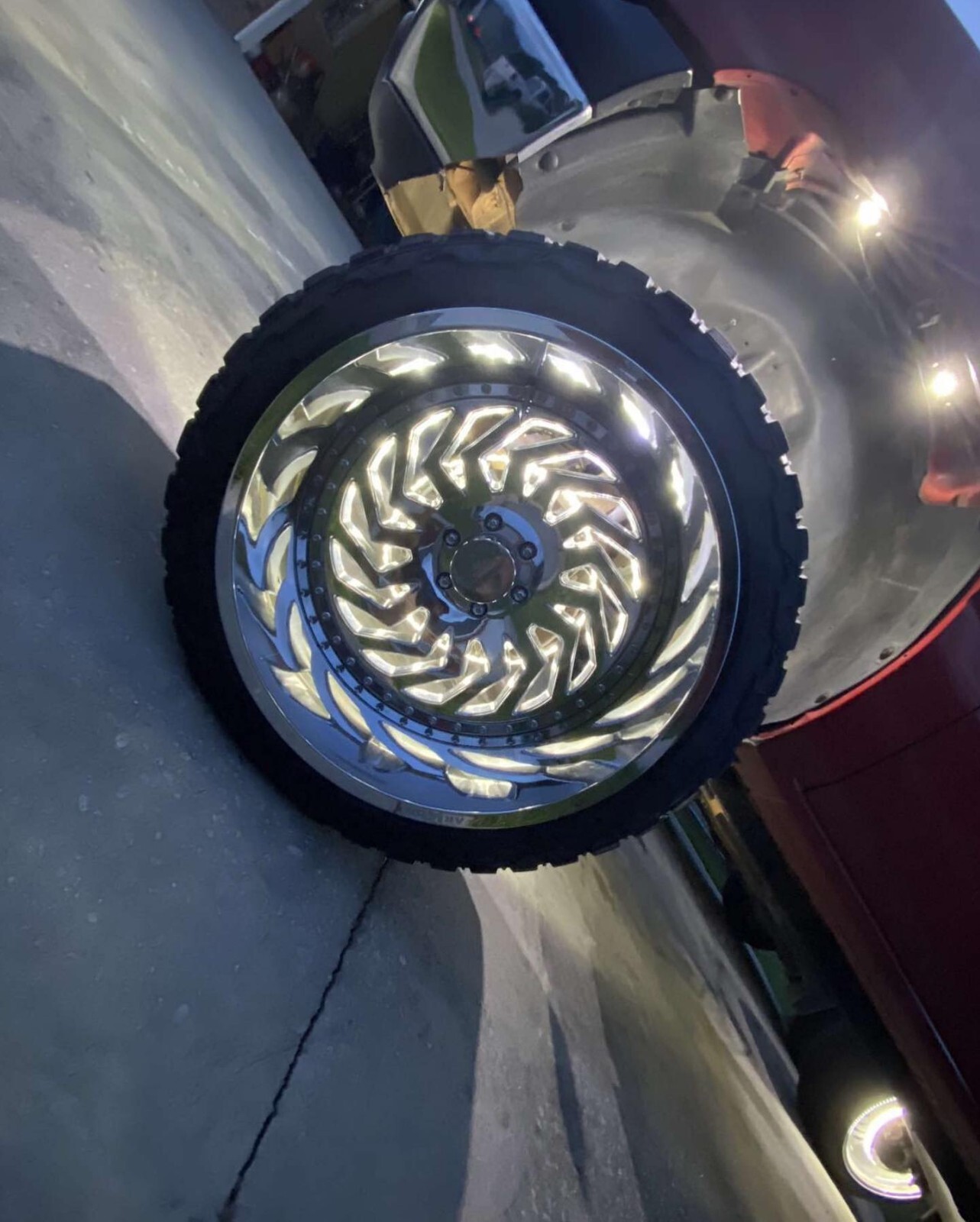 4x 15.5'' White LED Wheel Ring Lights For Truck Car Rim Lights Bluetooth Control