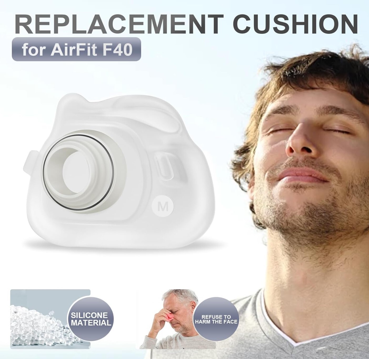 ResMed AirFit F40 Quiet Medium Replacement Cushion - 64628