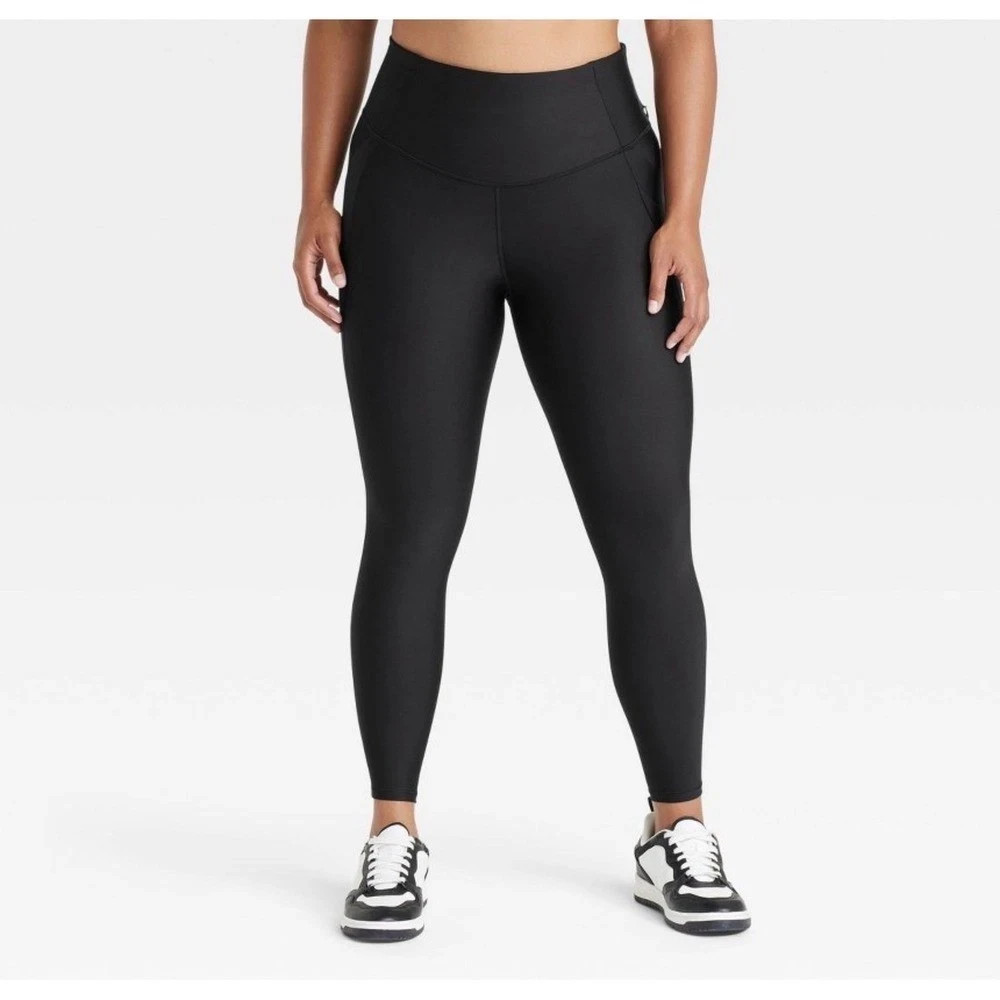 Black All in Motion Flex High-Rise 7/8 Pocketed Leggings - Large