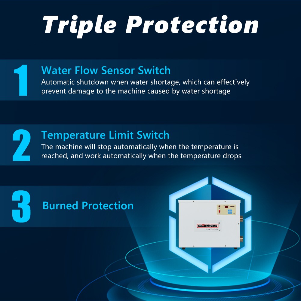 15KW Electric Water Heater Swimming Pool Thermostat 220V SPA Hot Tub Genuine USA