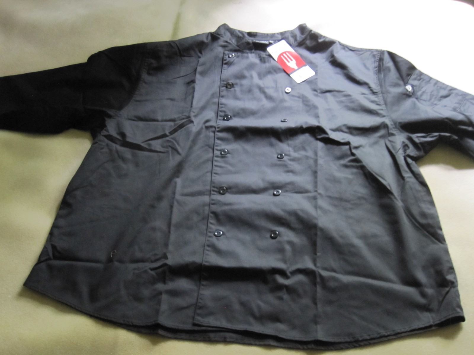 Chef Works S100 Black Chef Shirt Top Size 3X New, Free Shipping