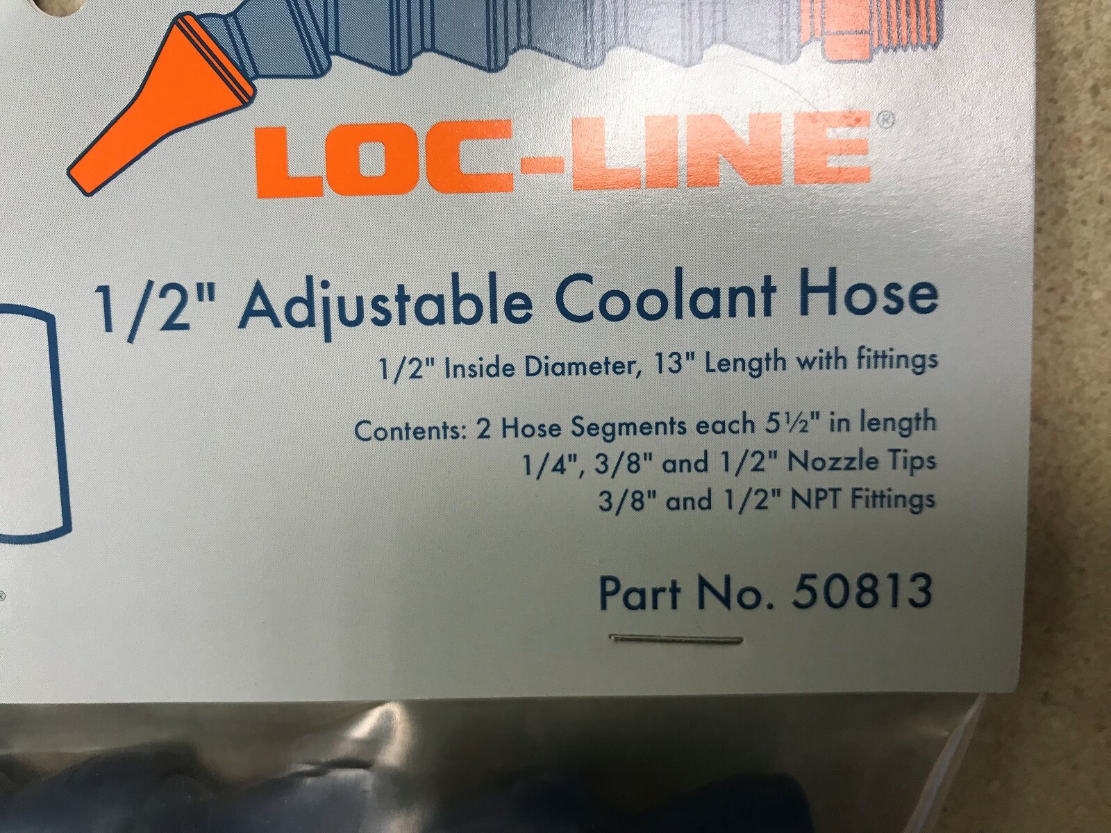 LOC LINE #50813 1/2" ADJUSTABLE COOLANT HOSE KIT - NEW IN PACKAGE