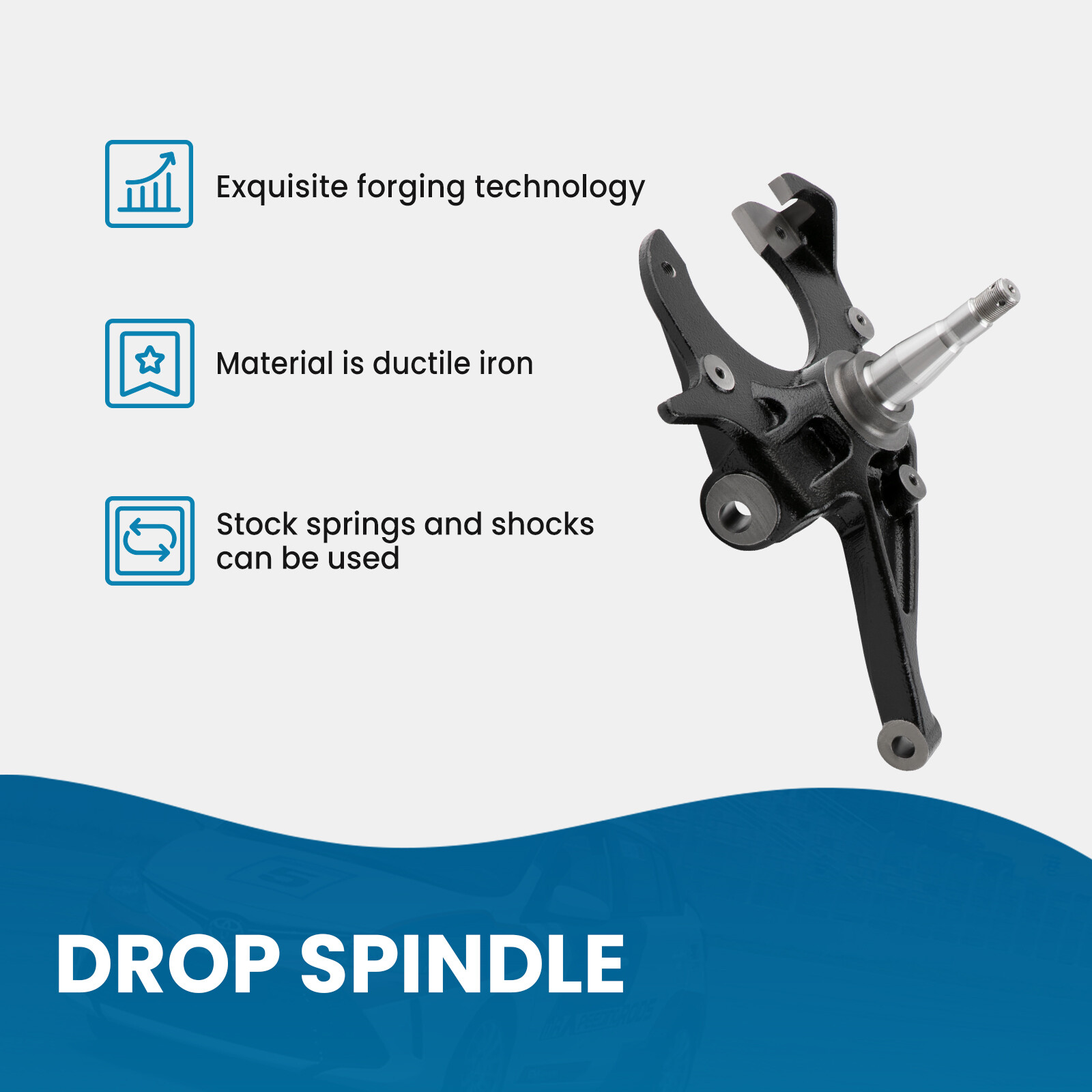 5" / 4" Drop Lowering Kit w/ Spindles & Springs For Chevy S10 2WD V6 1982-2004