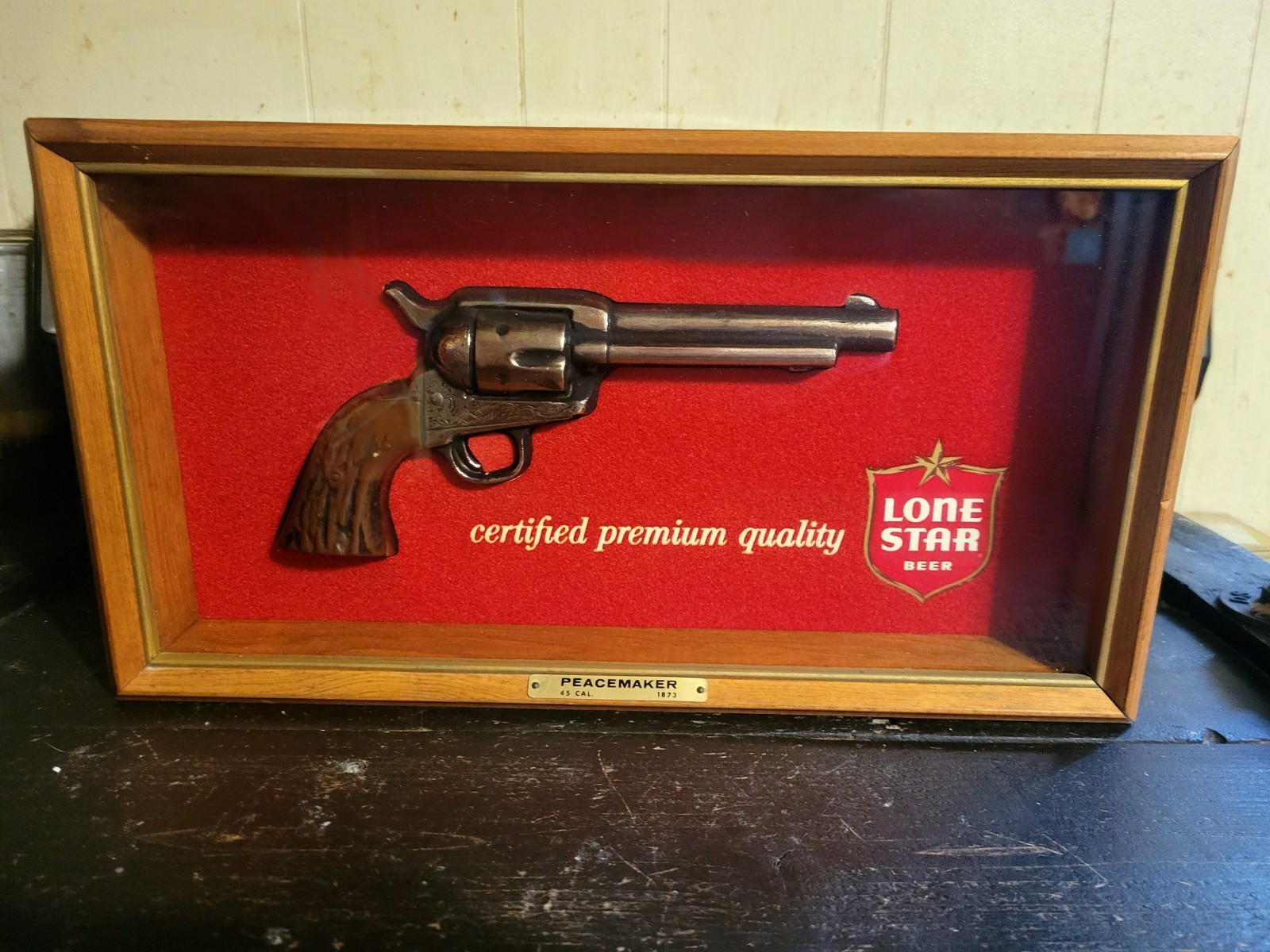 Vintage LoneStar Beer Sign 3D Gun 1969 Jax Pearl Dixie Pabst EXCELLENT CONDITION